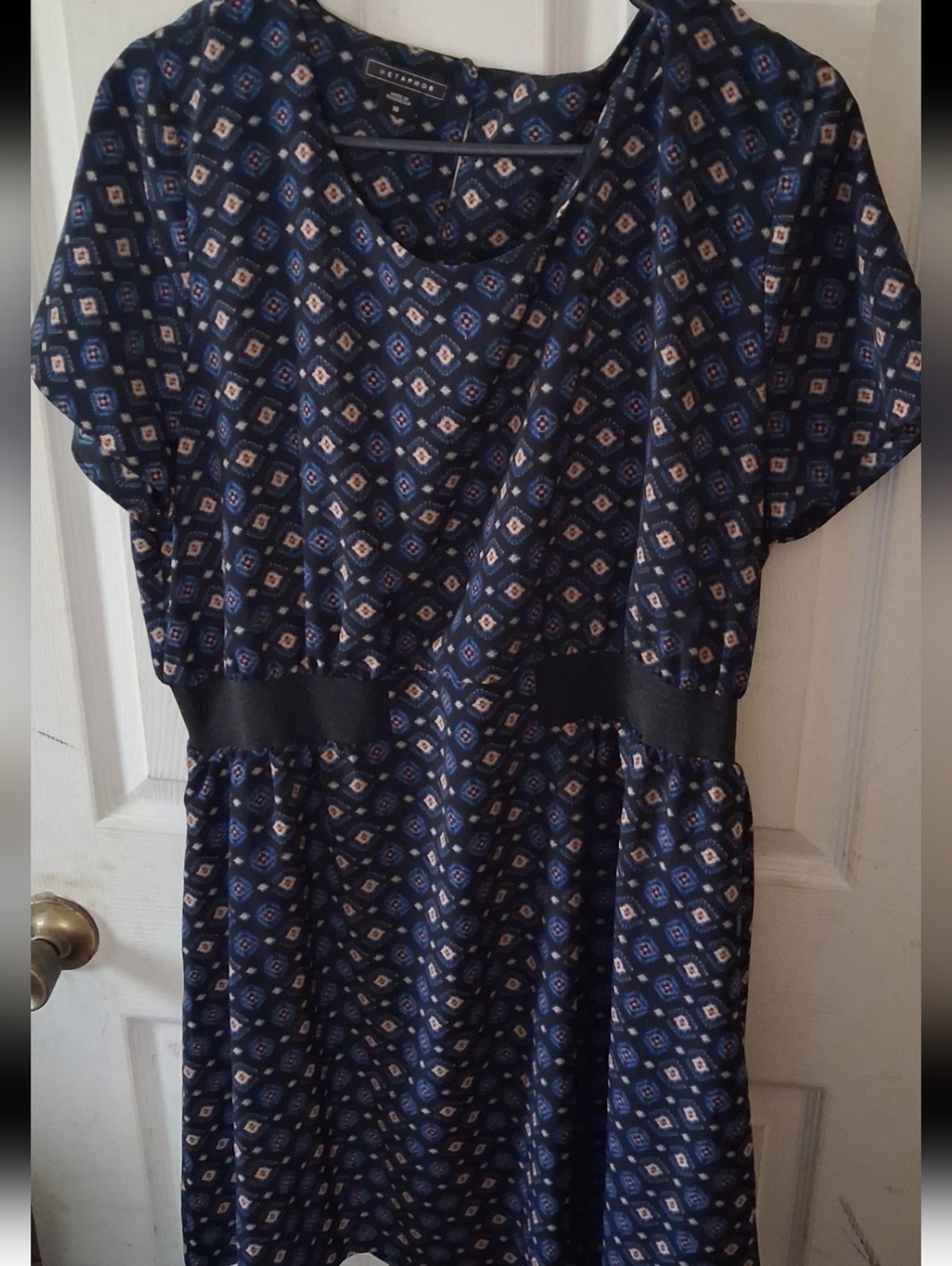 Metaphor - Women's Multicolor Stretch Casual Dress. 100%Polyester. Size 16